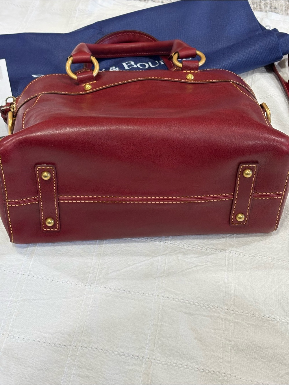 Dooney & Bourke Cameron Satchel Florentine Leather in Bordeaux - Picture 4 of 13
